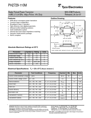 PH2729-110M Datasheet PDF Tyco Electronics
