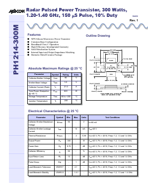 PH1214-300M Datasheet PDF Tyco Electronics