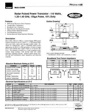 PH1214-110M Datasheet PDF Tyco Electronics