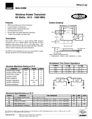 PH1617-60 Datasheet PDF Tyco Electronics