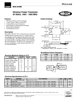 PH1819-45 Datasheet PDF Tyco Electronics