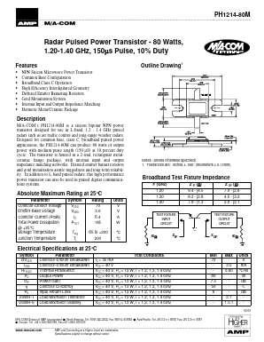 PH1214-80M Datasheet PDF Tyco Electronics