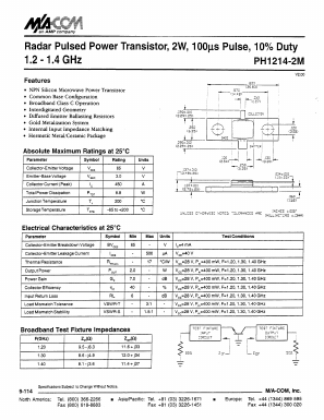 PH1214-2M Datasheet PDF Tyco Electronics