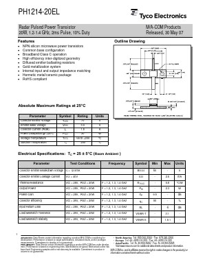 PH1214-20EL Datasheet PDF Tyco Electronics