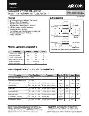 MAPR-000912-500S00 Datasheet PDF Tyco Electronics