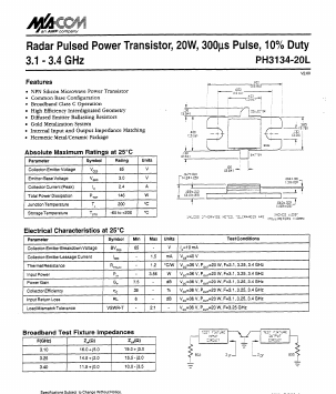PH3134-20L Datasheet PDF Tyco Electronics