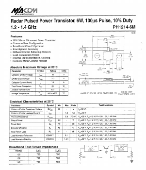 PH1214-6M Datasheet PDF Tyco Electronics