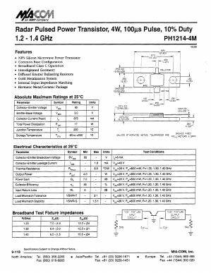 PH1214-4M Datasheet PDF Tyco Electronics