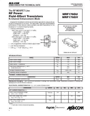 MRF175GU Datasheet PDF Tyco Electronics