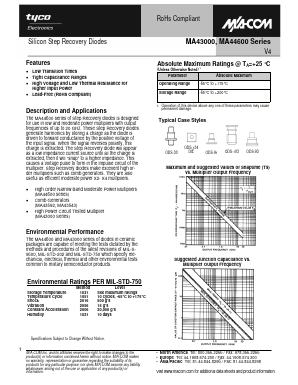 MA43002 Datasheet PDF Tyco Electronics