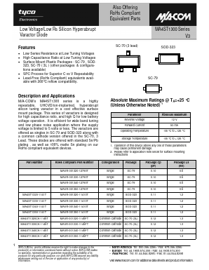 MAVR-001350-XXXXXX Datasheet PDF Tyco Electronics