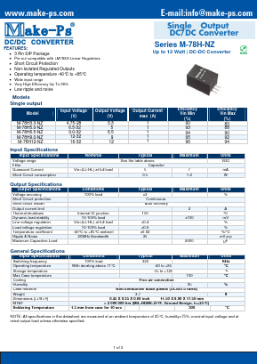 M-78H6.5-NZ Datasheet PDF Make-Ps