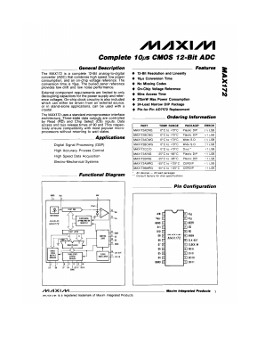 MAX172BMRG Datasheet PDF Maxim Integrated