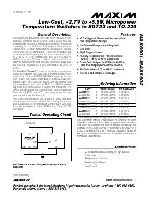 MAX6503CMP005-T Datasheet PDF Maxim Integrated