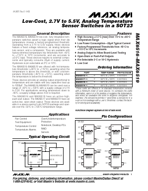 MAX6518UKP095 Datasheet PDF Maxim Integrated