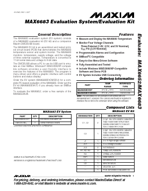 MAX6683EVCMODU Datasheet PDF Maxim Integrated