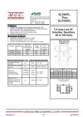 SL54AFL Datasheet PDF Micro Commercial Components