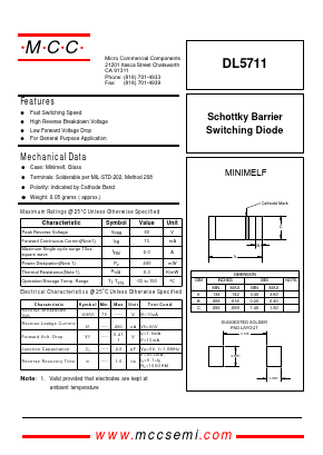 DL5711 Datasheet PDF Micro Commercial Components