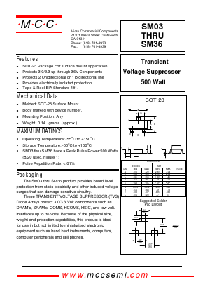 SM15 Datasheet PDF Micro Commercial Components