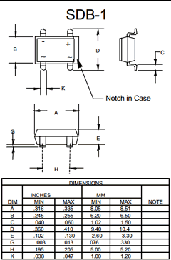 SDB103 Datasheet PDF Micro Commercial Components