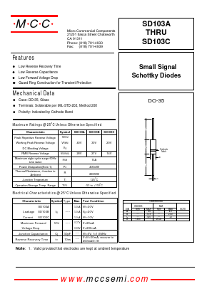 SD103A Datasheet PDF Micro Commercial Components