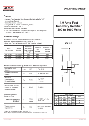 BA159GP-AP-HP Datasheet PDF Micro Commercial Components