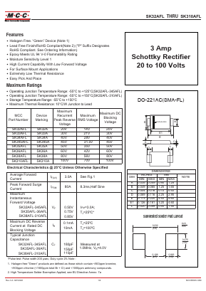 SK310AFL-TP Datasheet PDF Micro Commercial Components