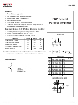2SA1298-TP Datasheet PDF Micro Commercial Components