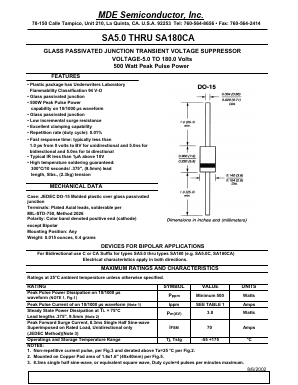 SA110CA Datasheet PDF MDE Semiconductor