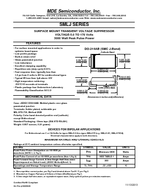 SMLJ100 Datasheet PDF MDE Semiconductor