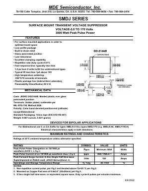 SMDJ10 Datasheet PDF MDE Semiconductor