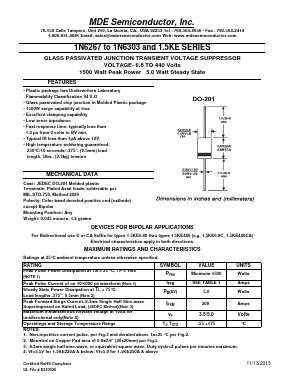 1.5KE10C Datasheet PDF MDE Semiconductor