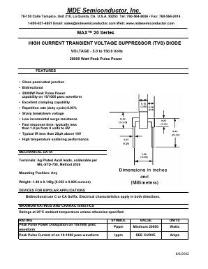 MAX20-28.0C Datasheet PDF MDE Semiconductor