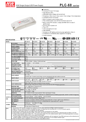 PLC-60 Datasheet PDF Mean Well Enterprises Co., Ltd.