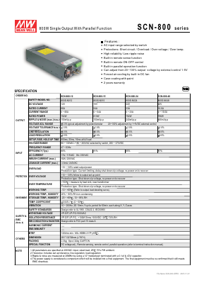 800S-N012 Datasheet PDF Mean Well Enterprises Co., Ltd.