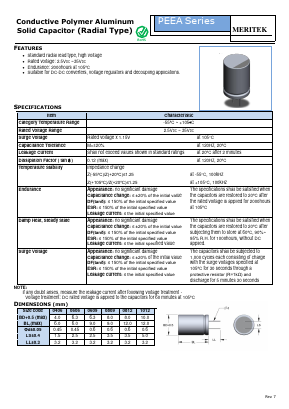 PEEA4821 Datasheet PDF MERITEK ELECTRONICS CORPORATION