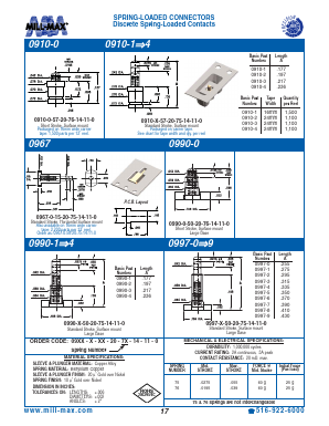 0997-2 Datasheet PDF Mill-Max Mfg. Corp.