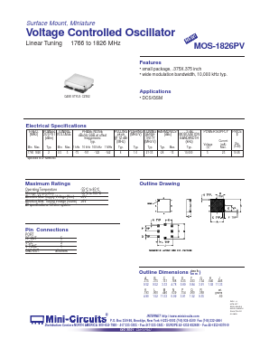 MOS-1826PV Datasheet PDF Mini-Circuits