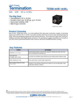 TERM-50W-183N Datasheet PDF Mini-Circuits