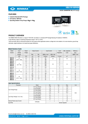 MBU114 Datasheet PDF Minmax Technology Co., Ltd.