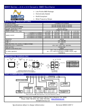 MXH1050H Datasheet PDF MMD Components
