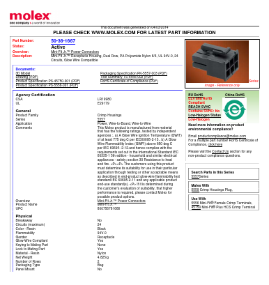 5557-24R-225 Datasheet PDF Molex Connectors
