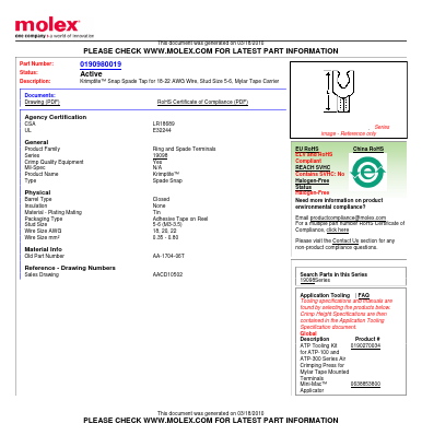 AA-1704-06T Datasheet PDF Molex Connectors