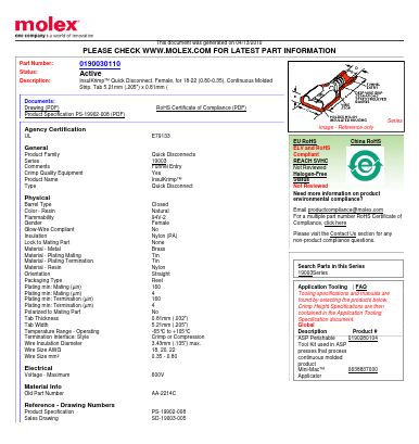 AA-2214C Datasheet PDF Molex Connectors