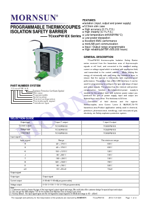 TC102PW-EX Datasheet PDF MORNSUN Science& Technology Ltd.