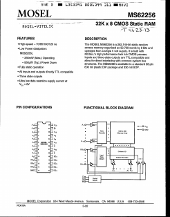 MS62256L-12FC Datasheet PDF Mosel Vitelic, Corp