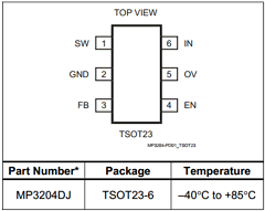 MP3204DJ Datasheet PDF Monolithic Power Systems