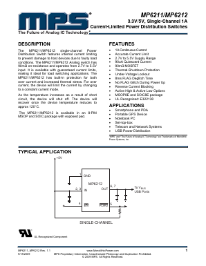 MP6211DH-LF Datasheet PDF Monolithic Power Systems