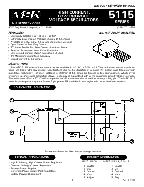 MSK5115-12BZU Datasheet PDF M.S. Kennedy Corporation
