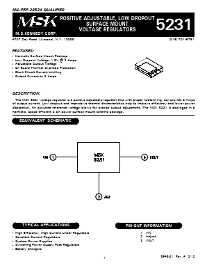 MSK5231H Datasheet PDF M.S. Kennedy Corporation